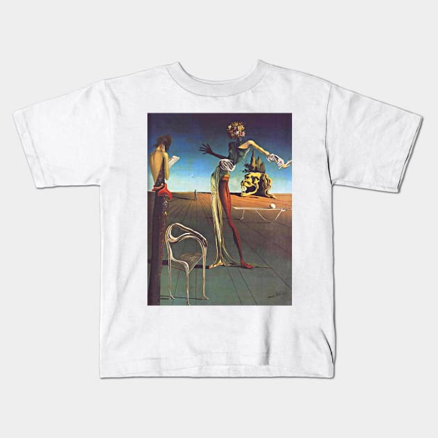 Salvador Dali Woman with a Head of Roses 1935 Art Print Surreal Poster Salvador Dali Gift Surrealism Kids T-Shirt by ZiggyPrint